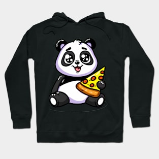 Cute Panda Bear Eating Pizza Hoodie